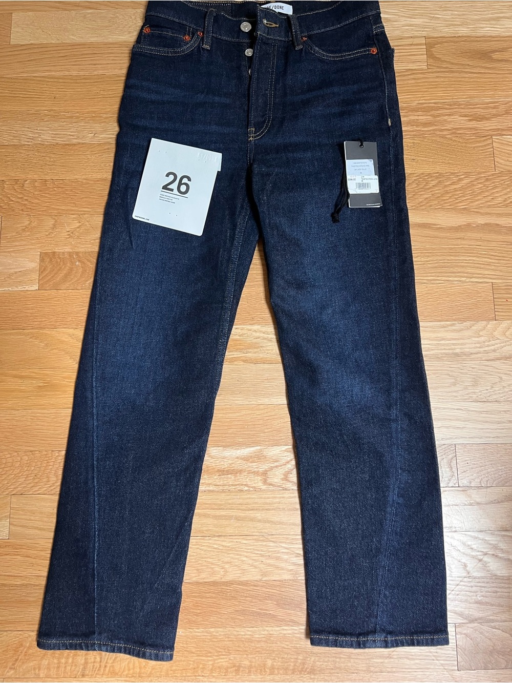 Re/Done Straight women’s Jeans in Dark blue brand new size 26